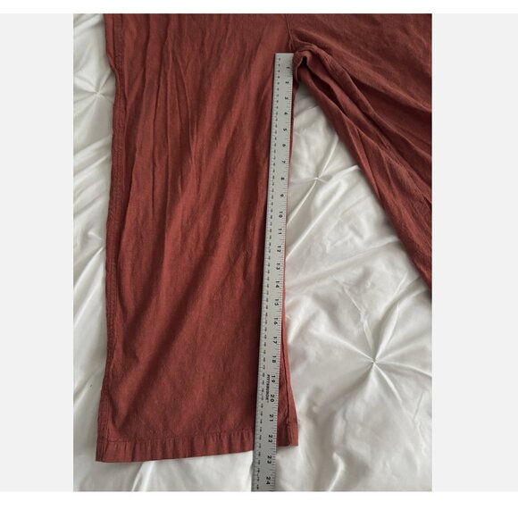 Marine Layer 54% Hemp Sydney Beach Jumpsuit Sustainable Wide Leg Boho CLAY MED - Picture 10 of 12